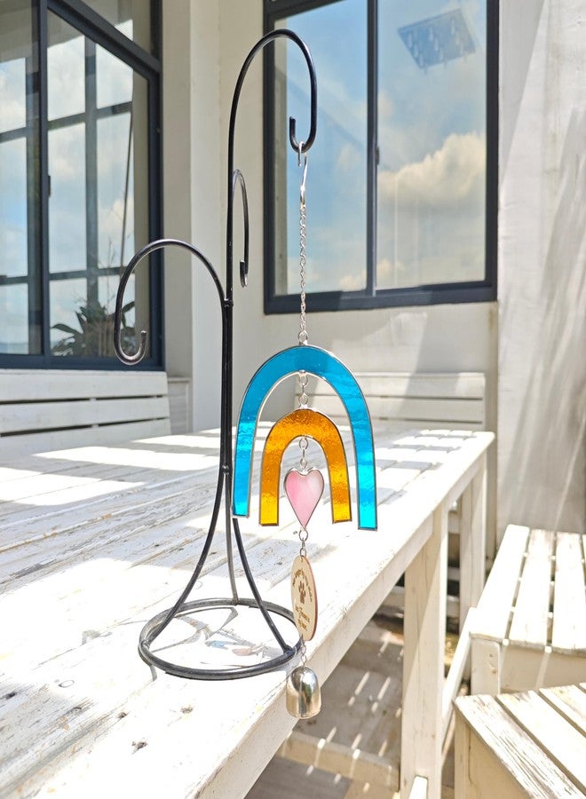 2IMT Pet Memorial Wind Chime, Stained Glass Suncatcher Rainbow Bridge Dog Memorial Gifts, Memorial Gifts for Loss of Dog Passing Away Gift, Pet Memorial Gift for Dogs, In Memory Of Dogs, Bereavement Window - Image 4